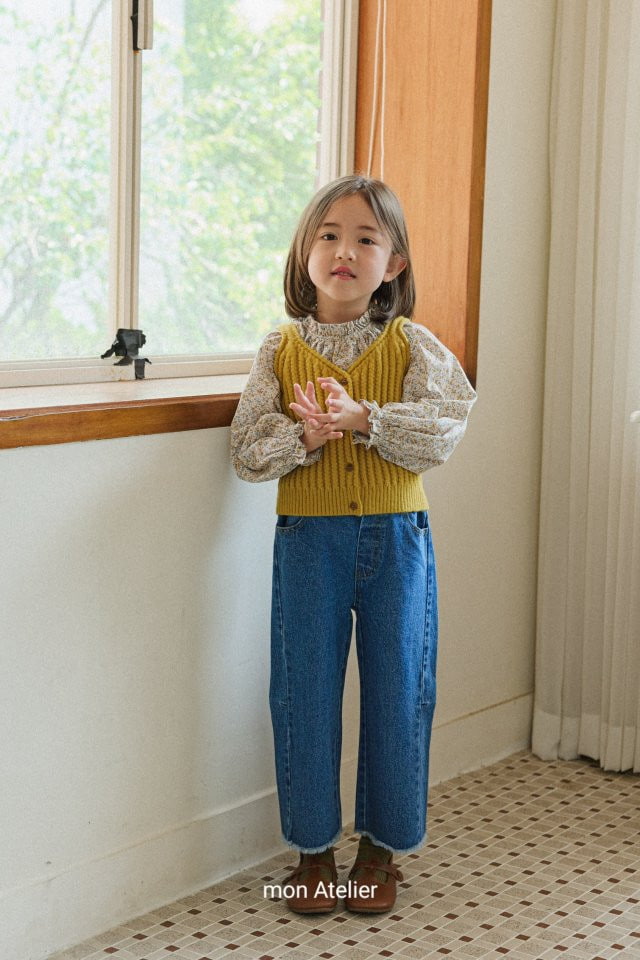 Mon Atelier - Korean Children Fashion - #kidzfashiontrend - Cutting Denim Pants - 3