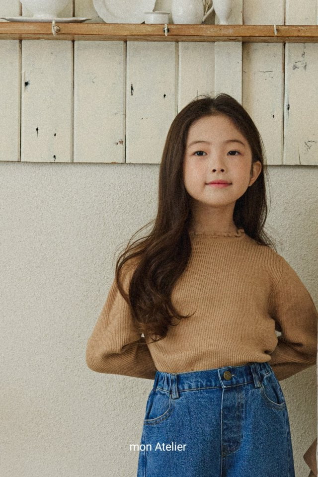 Mon Atelier - Korean Children Fashion - #magicofchildhood - Frill Knit Top - 12