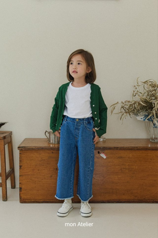 Mon Atelier - Korean Children Fashion - #minifashionista - Cutting Denim Pants - 7