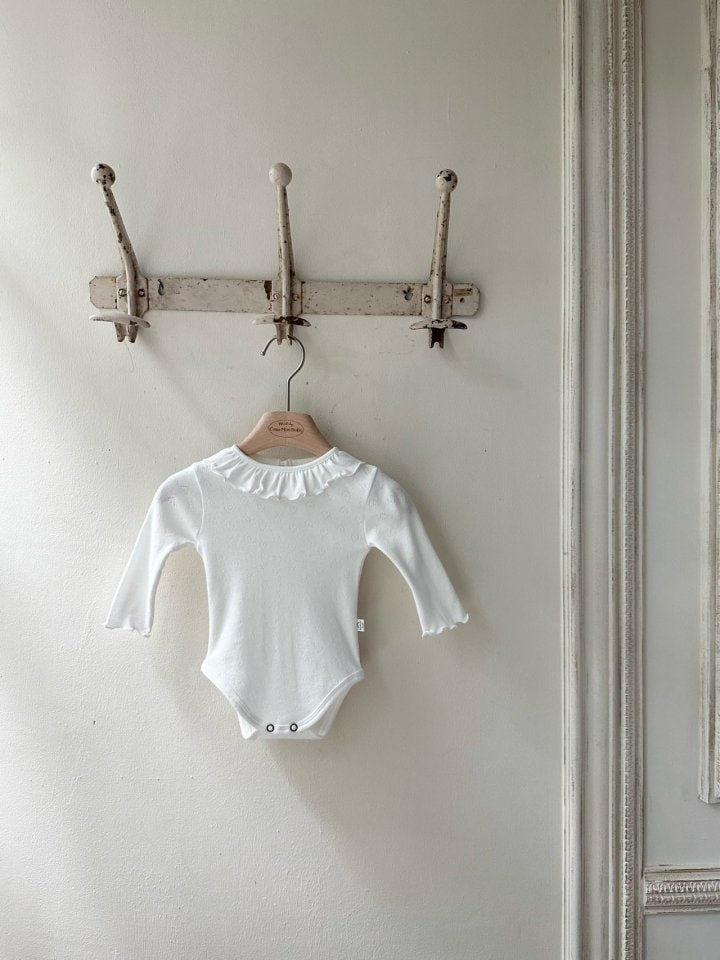 Monbebe - Korean Baby Fashion - #babyboutique - Heart Jane Frill Bodysuit - 5