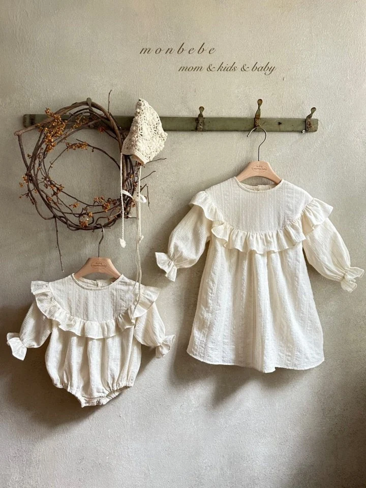 Monbebe - Korean Baby Fashion - #babyootd - Sophia Frill Bodysuit - 2