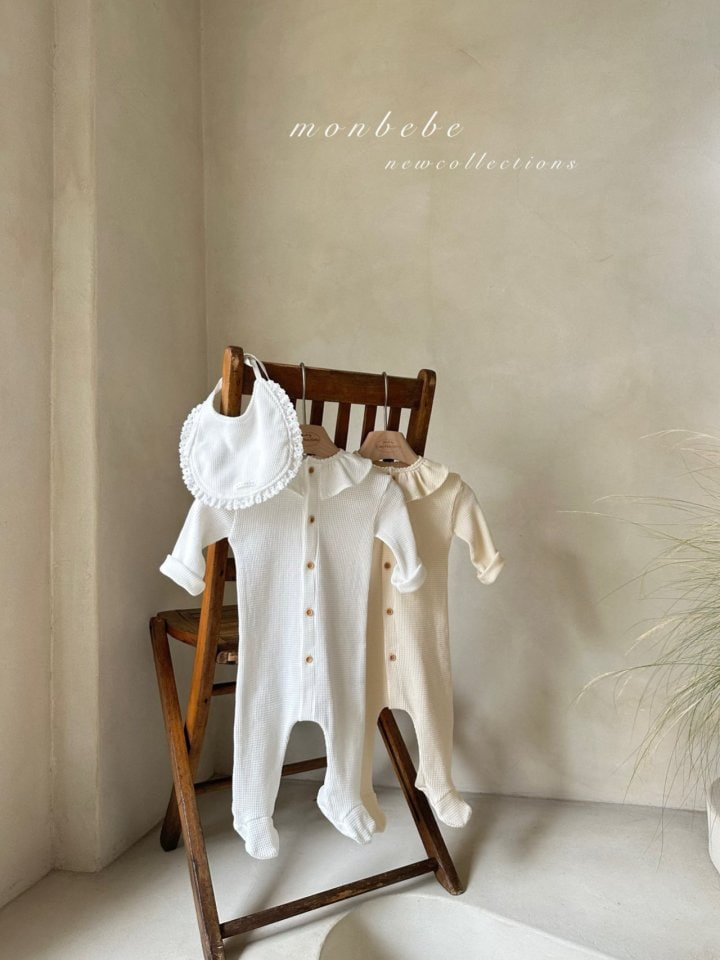 Monbebe - Korean Baby Fashion - #babyootd - Newborn Waffle Plum Bodysuit  - 11