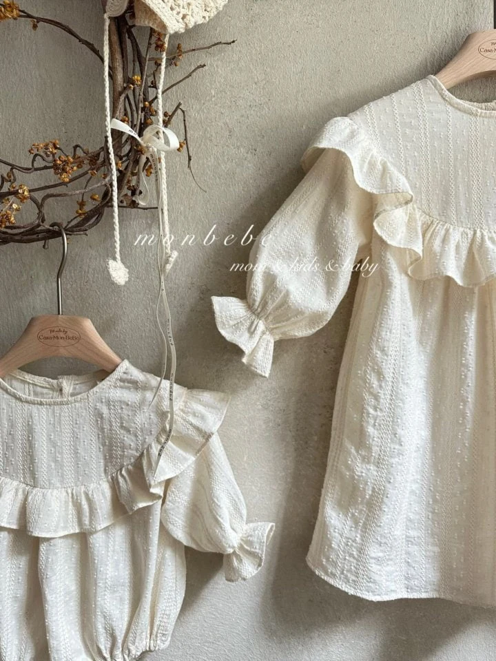 Monbebe - Korean Baby Fashion - #babyoutfit - Sophia Frill Bodysuit - 4