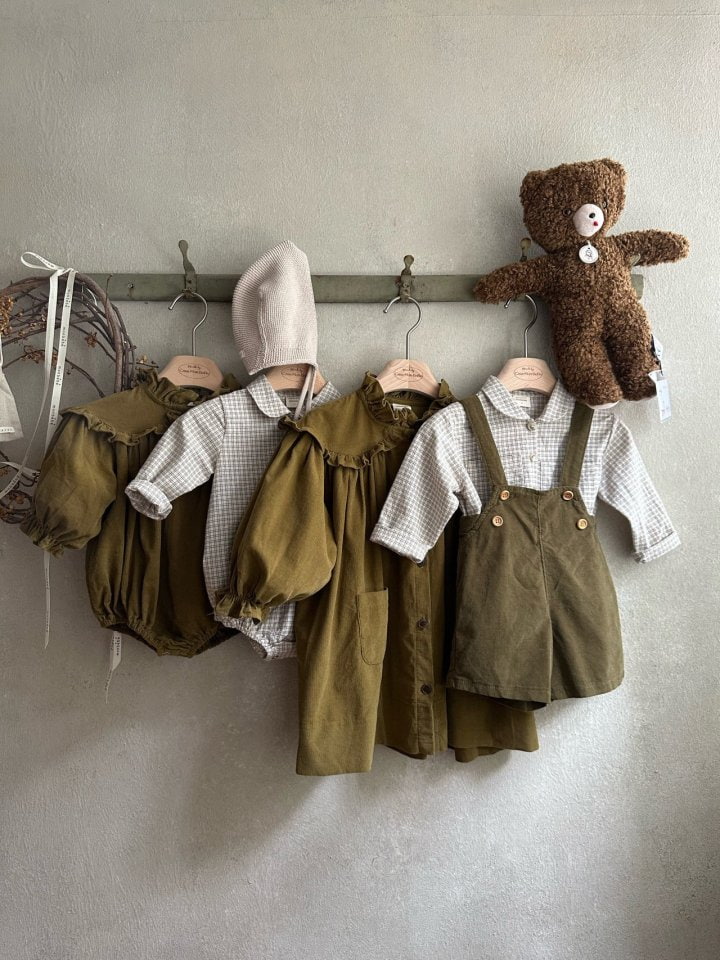 Monbebe - Korean Baby Fashion - #babyoutfit - Check Boydsuit - 9