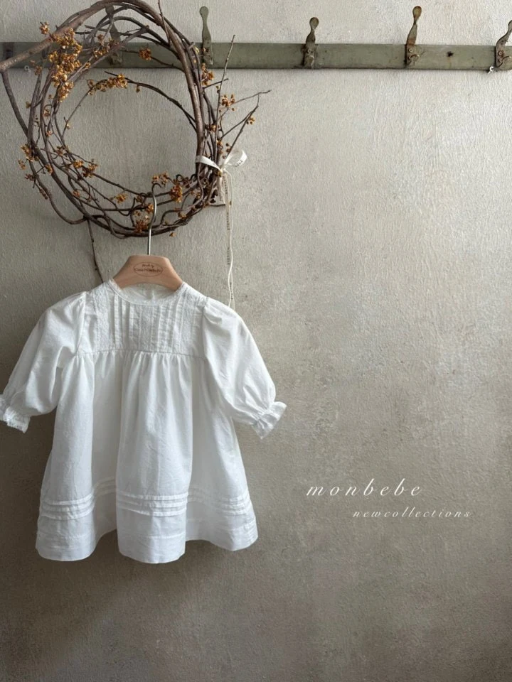 Monbebe - Korean Baby Fashion - #babyoutfit - Petit Pintuck Baby Dress - 10