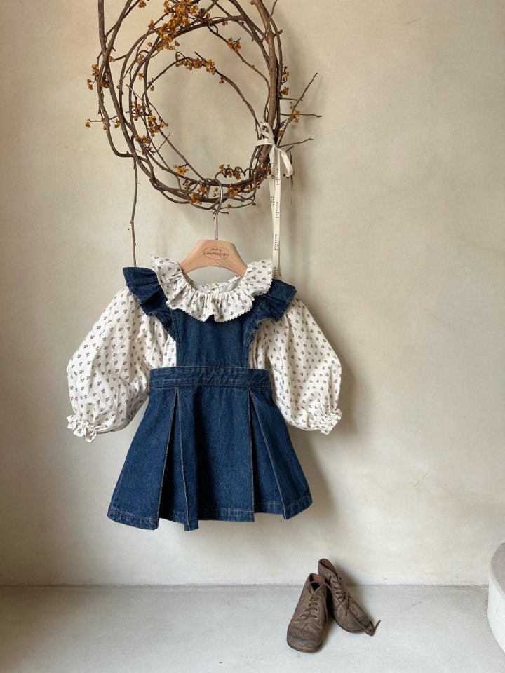 Monbebe - Korean Children Fashion - #childofig - Miya Denim Dress - 2