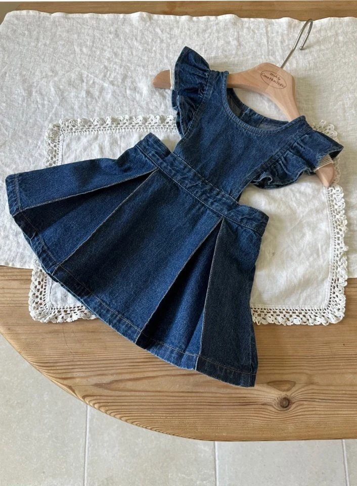 Monbebe - Korean Children Fashion - #childrensboutique - Miya Denim Dress - 3