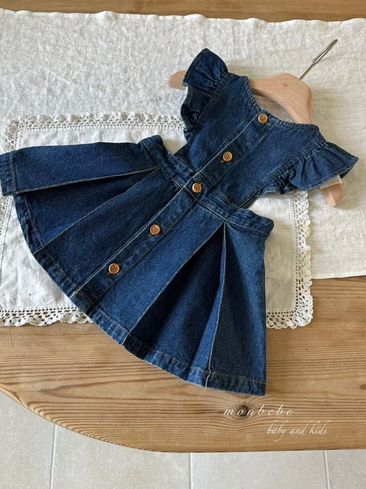 Monbebe - Korean Children Fashion - #childrensboutique - Miya Denim Dress - 4