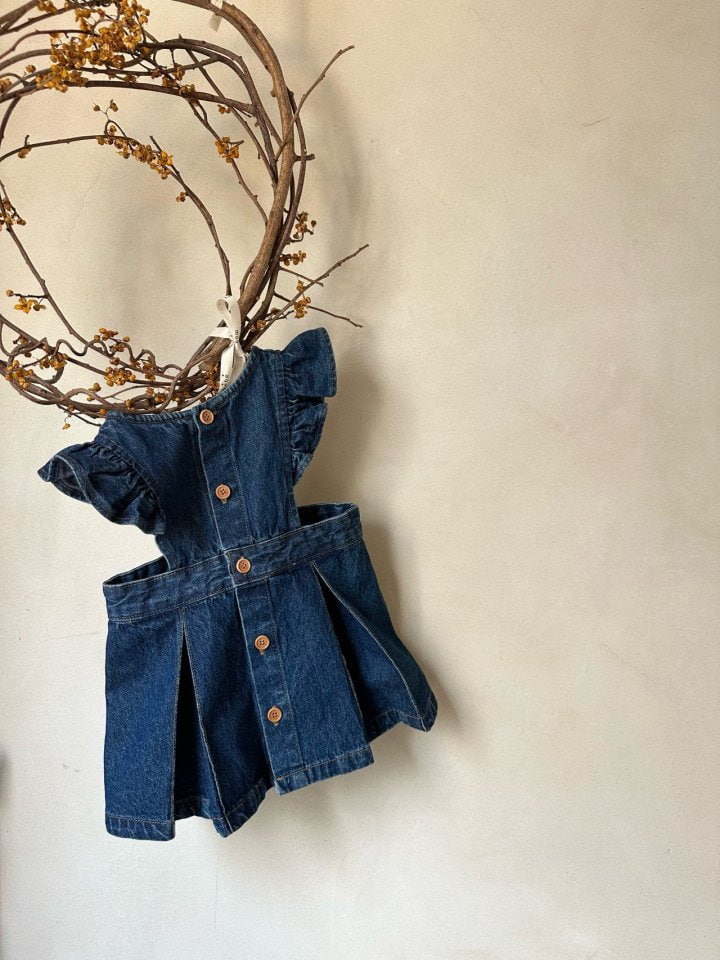 Monbebe - Korean Children Fashion - #stylishchildhood - Miya Denim Dress