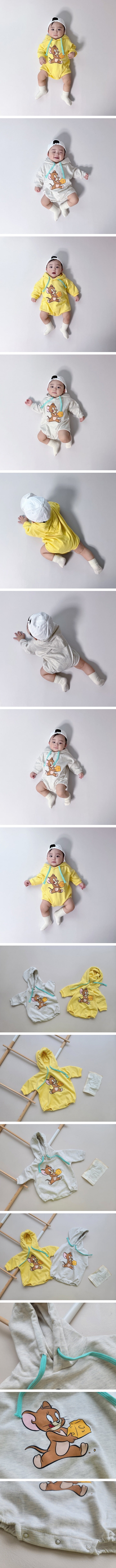 Moran - Korean Baby Fashion - #babygirlfashion - Jerry Hood Bodysuit