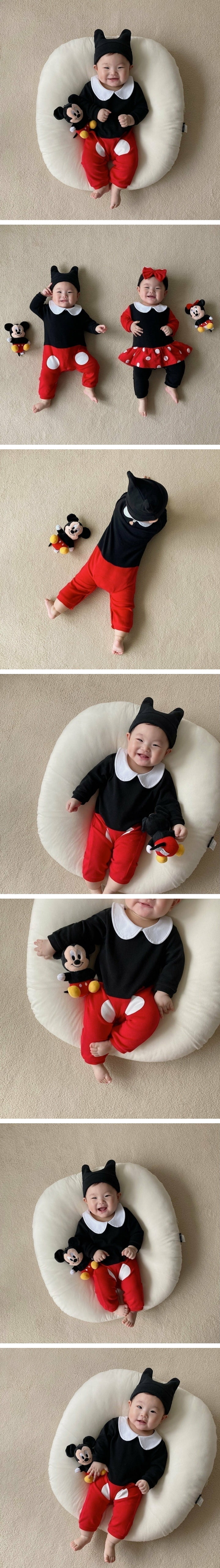 Moran - Korean Baby Fashion - #babywear - Collar M Bodysuit