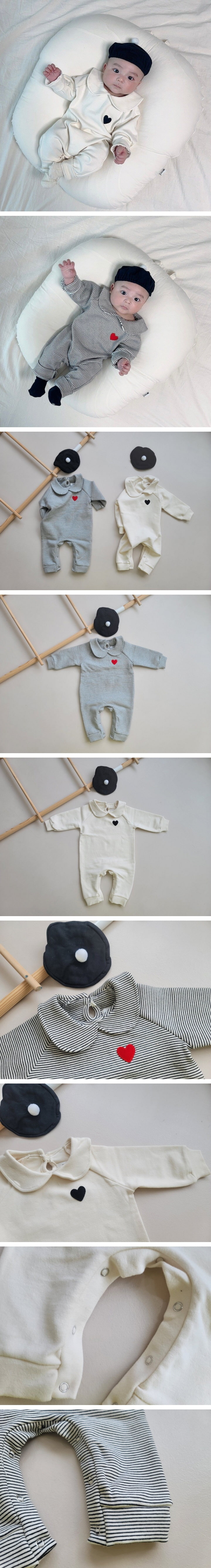 Moran - Korean Baby Fashion - #onlinebabyboutique - Beret Bodysuit