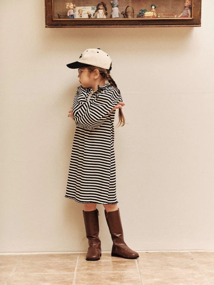 Mumunbaba - Korean Children Fashion - #childrensboutique - Mini Collar One-piece - 8