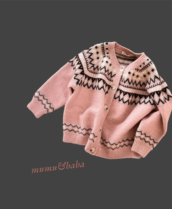 Mumunbaba - Korean Children Fashion - #fashionkids - Jacquard Wool Knit Cardigan - 12