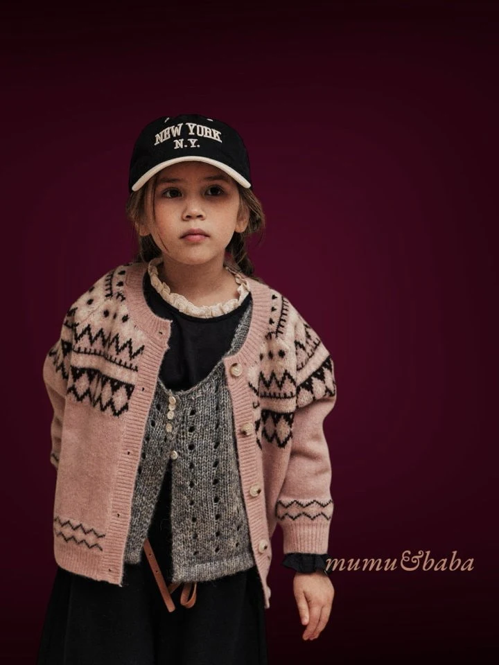 Mumunbaba - Korean Children Fashion - #littlefashionista - Jacquard Wool Knit Cardigan