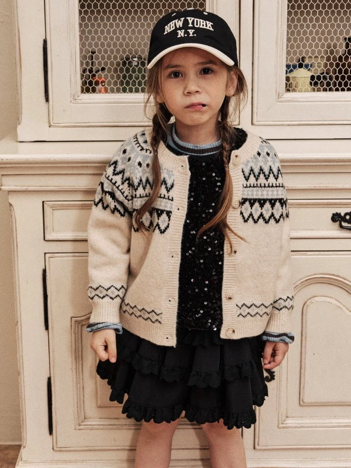 Mumunbaba - Korean Children Fashion - #todddlerfashion - Jacquard Wool Knit Cardigan - 5