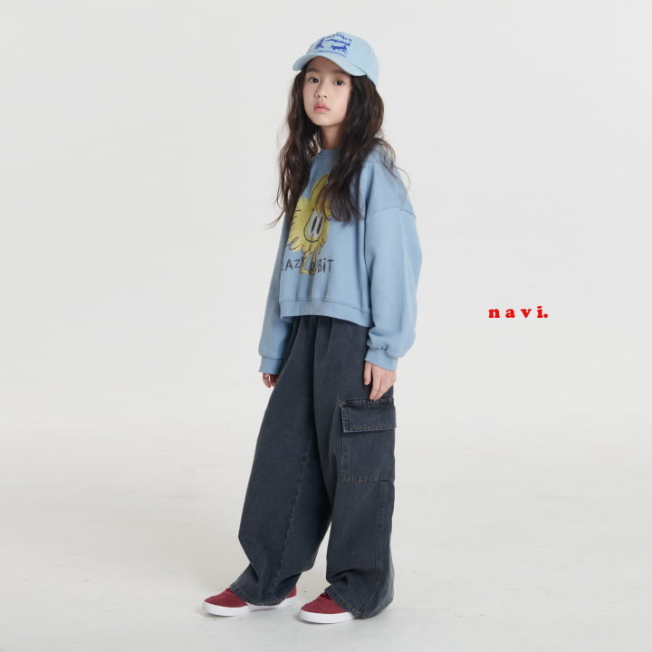 Navi - Korean Children Fashion - #Kfashion4kids - Cargo Wide Denim Pants - 3