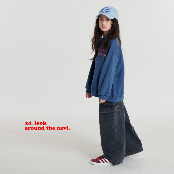 Navi - Korean Children Fashion - #childofig - Cargo Wide Denim Pants - 11