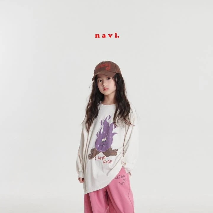 Navi - Korean Children Fashion - #designkidswear - Fire Long Tee - 6