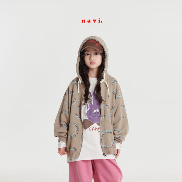 Navi - Korean Children Fashion - #fashionkids - Circle Hood Zip-up Jacket - 2