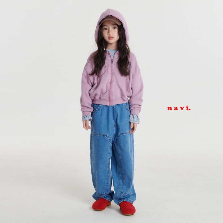 Navi - Korean Children Fashion - #kidsstore - Color Hood Zip-up - 2