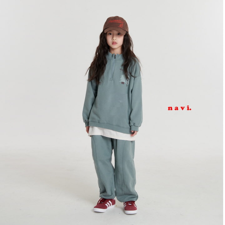 Navi - Korean Children Fashion - #kidzfashiontrend - Tree Half Zip-up - 3