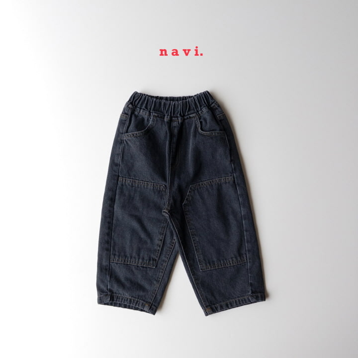 Navi - Korean Children Fashion - #prettylittlegirls - Double Knee Denim Pants - 6