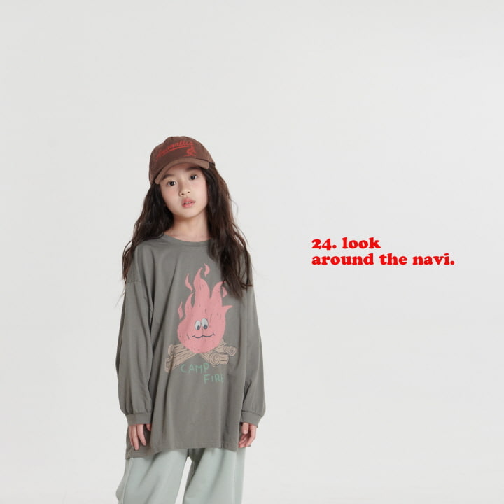 Navi - Korean Children Fashion - #toddlerclothing - Fire Long Tee - 2