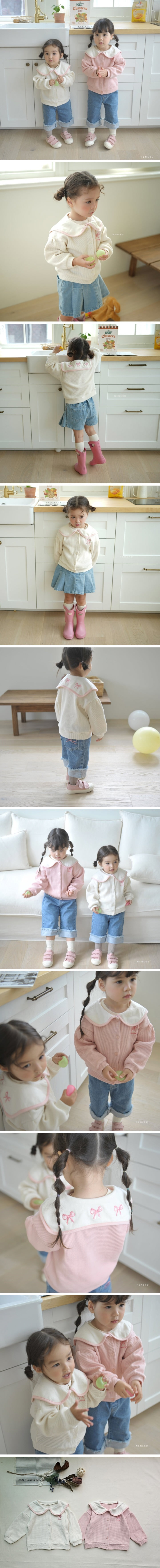 Neneru - Korean Baby Fashion - #babyfashion - Ribbon Embroiery Cardigan