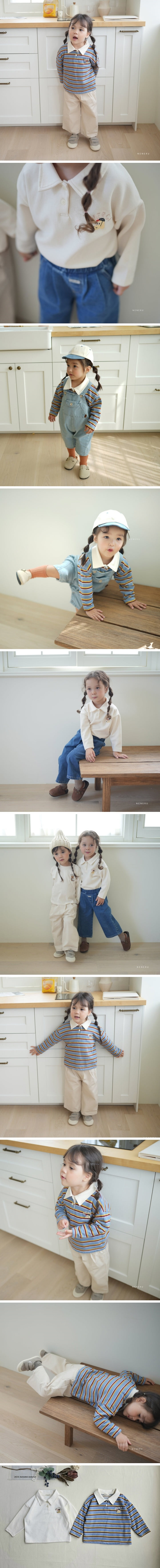 Neneru - Korean Baby Fashion - #onlinebabyboutique - Nilson Collar Tee