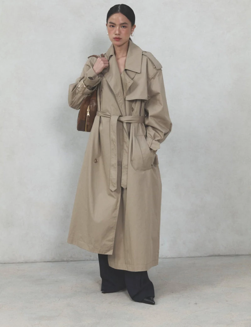 Neroli36 - Korean Women Fashion - #womensfashion - Rich Band Trench Coat - 3