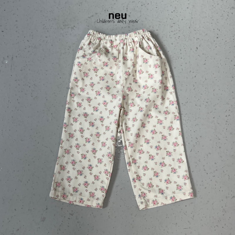 Neu - Korean Children Fashion - #designkidswear - Flower Standard Pants