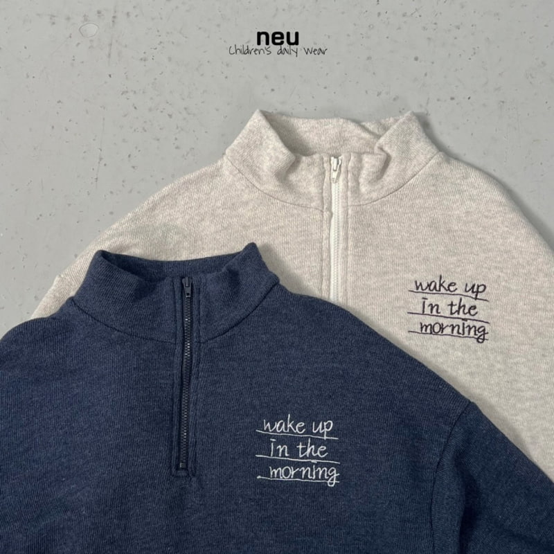 Neu - Korean Children Fashion - #discoveringself - Half Zip-up