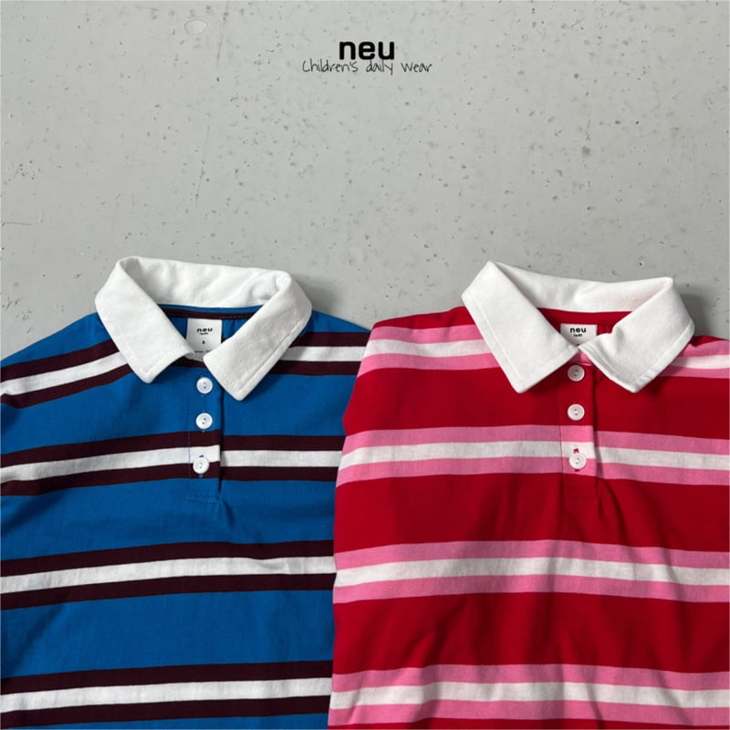 Neu - Korean Children Fashion - #kidsshorts - Rugby Tee