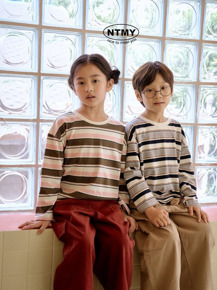 Nice To Meet You - Korean Children Fashion - #childofig - Multi Stripe Tee - 8