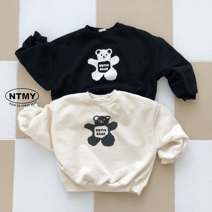 Nice To Meet You - Korean Children Fashion - #childrensboutique - Cutie Bear Sweatshirts