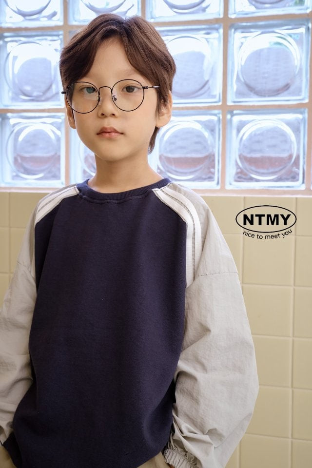 Nice To Meet You - Korean Children Fashion - #discoveringself - Base 3 Tape Sweatshirts - 10