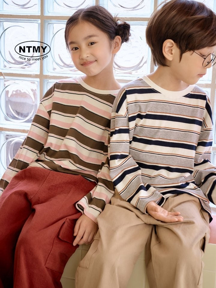 Nice To Meet You - Korean Children Fashion - #fashionkids - Multi Stripe Tee - 12