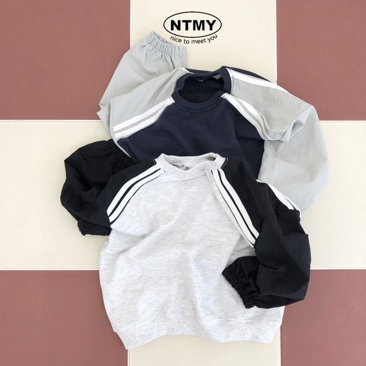 Nice To Meet You - Korean Children Fashion - #kidsshorts - Base 3 Tape Sweatshirts - 12