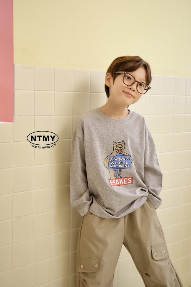 Nice To Meet You - Korean Children Fashion - #kidsshorts - Campus Bear Tee - 3