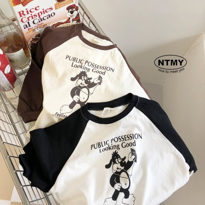 Nice To Meet You - Korean Children Fashion - #kidsshorts - Feeling Raglan Tee