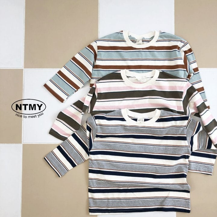 Nice To Meet You - Korean Children Fashion - #littlefashionista - Multi Stripe Tee