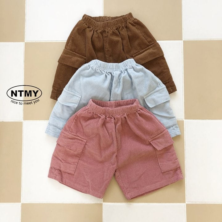 Nice To Meet You - Korean Children Fashion - #magicofchildhood - Corduroy Pocket Half Pants - 12