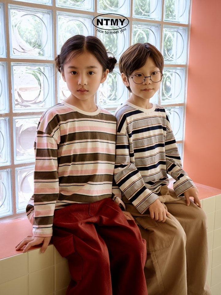 Nice To Meet You - Korean Children Fashion - #minifashionista - Multi Stripe Tee - 4