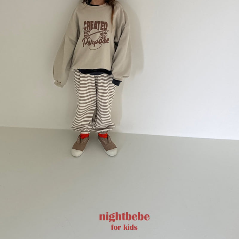 Night Bebe - Korean Children Fashion - #childrensboutique - Butter Stripe Jogger Pants - 6