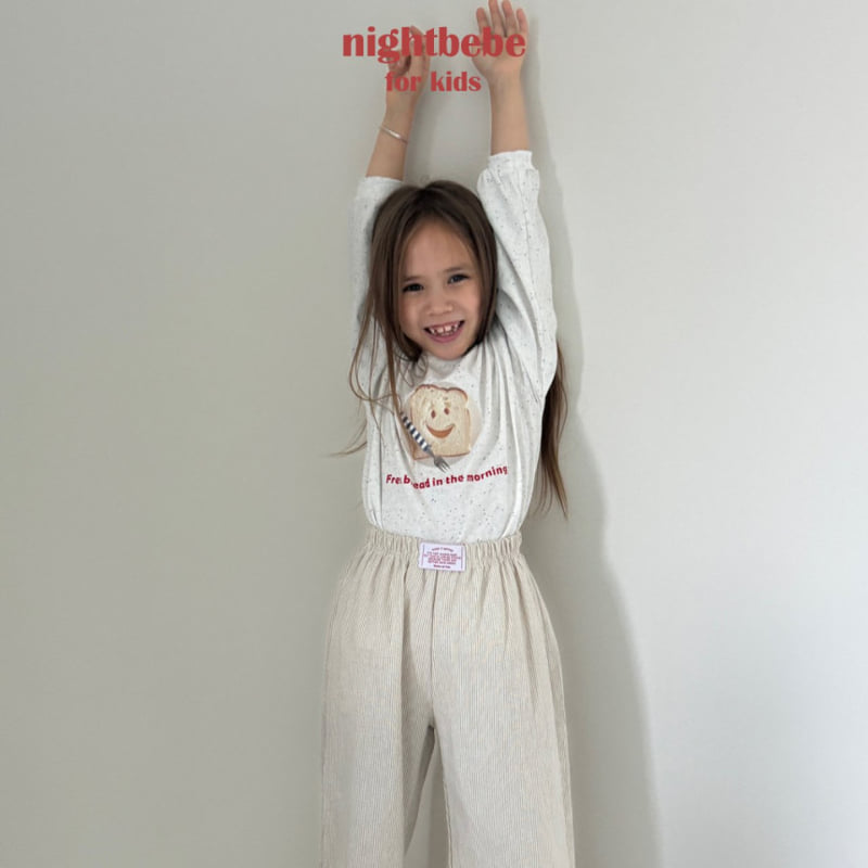 Night Bebe - Korean Children Fashion - #childofig - Bon Jour Stripe Jogger Pants - 4