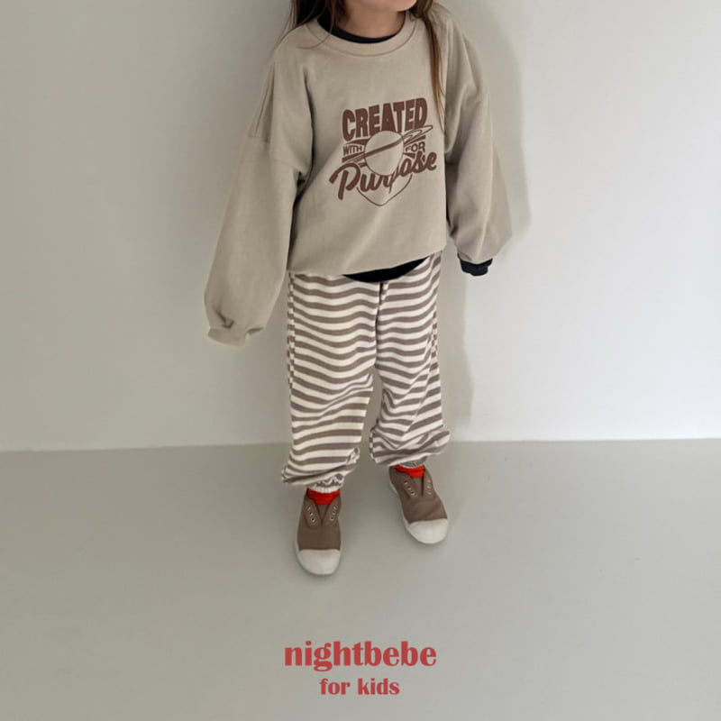 Night Bebe - Korean Children Fashion - #designkidswear - Butter Stripe Jogger Pants - 7