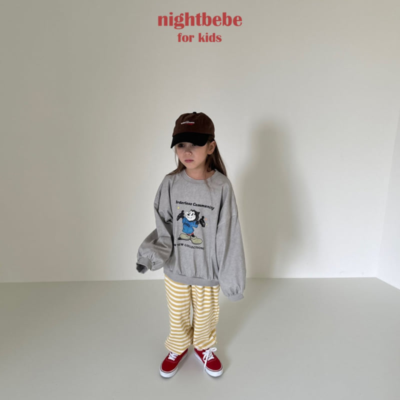 Night Bebe - Korean Children Fashion - #fashionkids - Butter Stripe Jogger Pants - 9