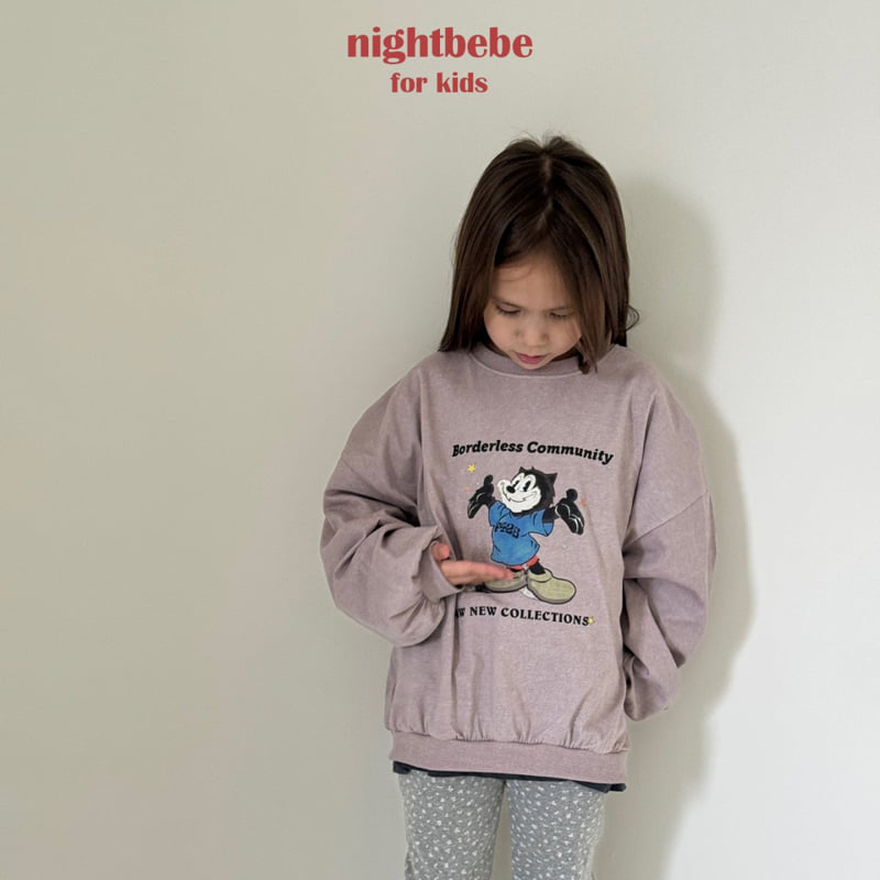 Night Bebe - Korean Children Fashion - #kidzfashiontrend - Pigment Sweatshirt - 2