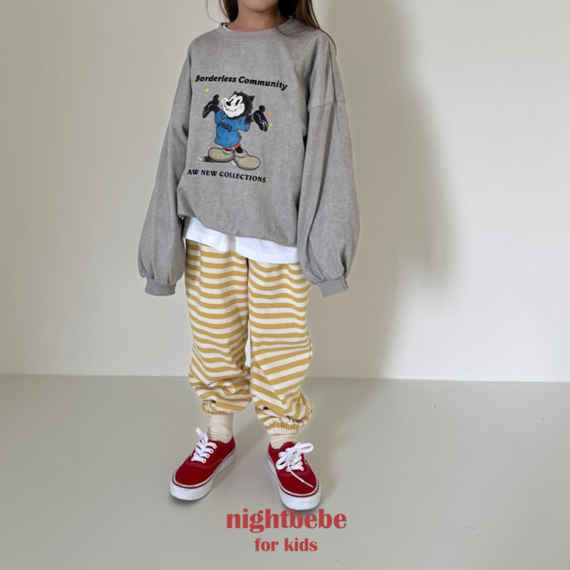 Night Bebe - Korean Children Fashion - #kidzfashiontrend - Butter Stripe Jogger Pants - 12